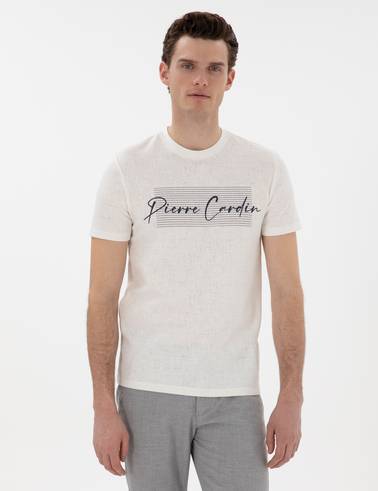 Ekru Slim Fit Tişört
