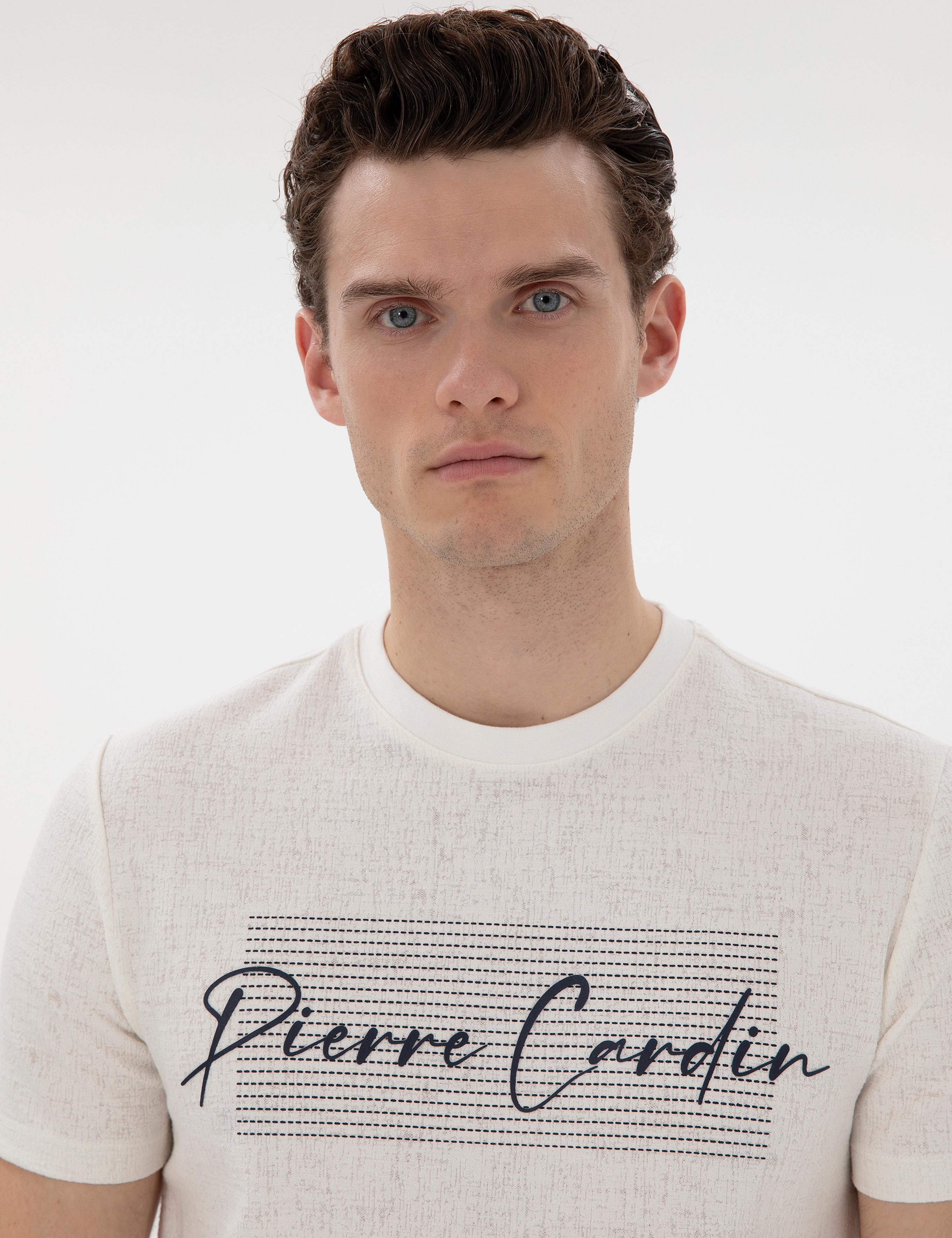 Ekru Slim Fit Tişört