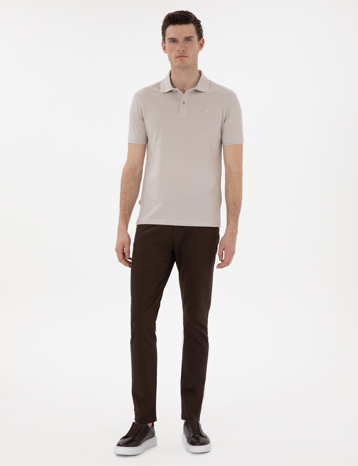 Kahverengi Slim Fit 5 Cep Chino Pantolon
