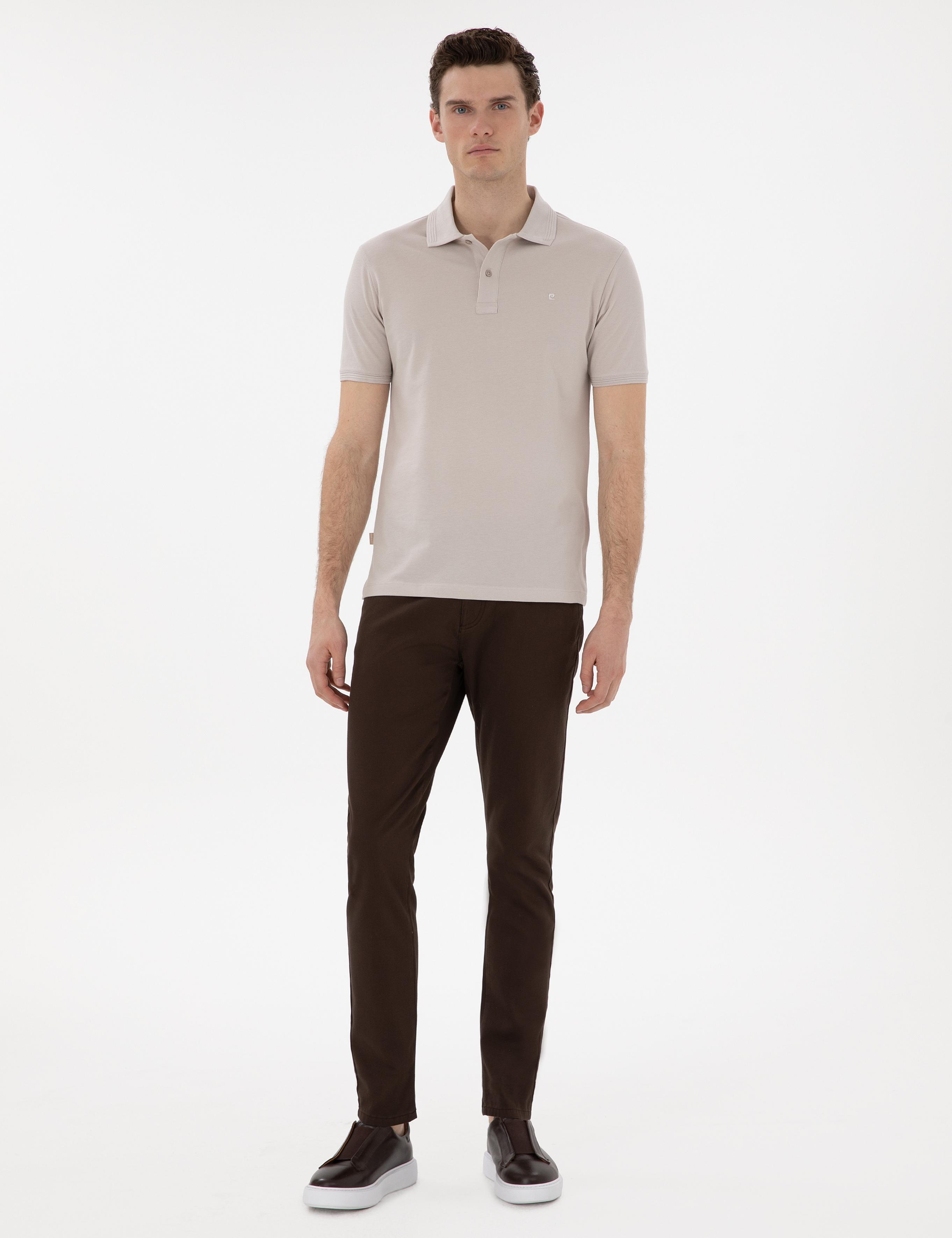 Kahverengi Slim Fit 5 Cep Chino Pantolon
