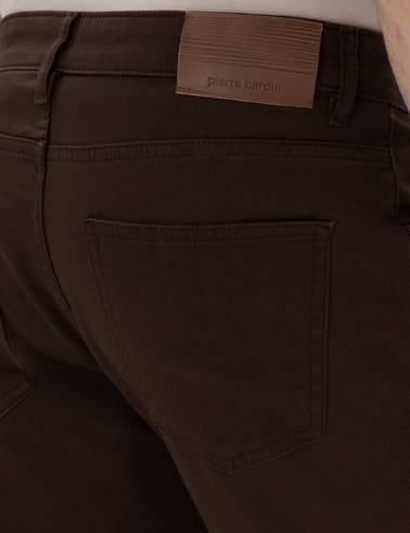 Kahverengi Slim Fit 5 Cep Chino Pantolon