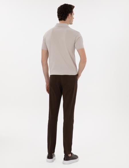 Kahverengi Slim Fit 5 Cep Chino Pantolon - 50271249185