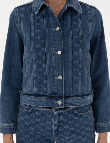 Saks Crop Top Jean Ceket