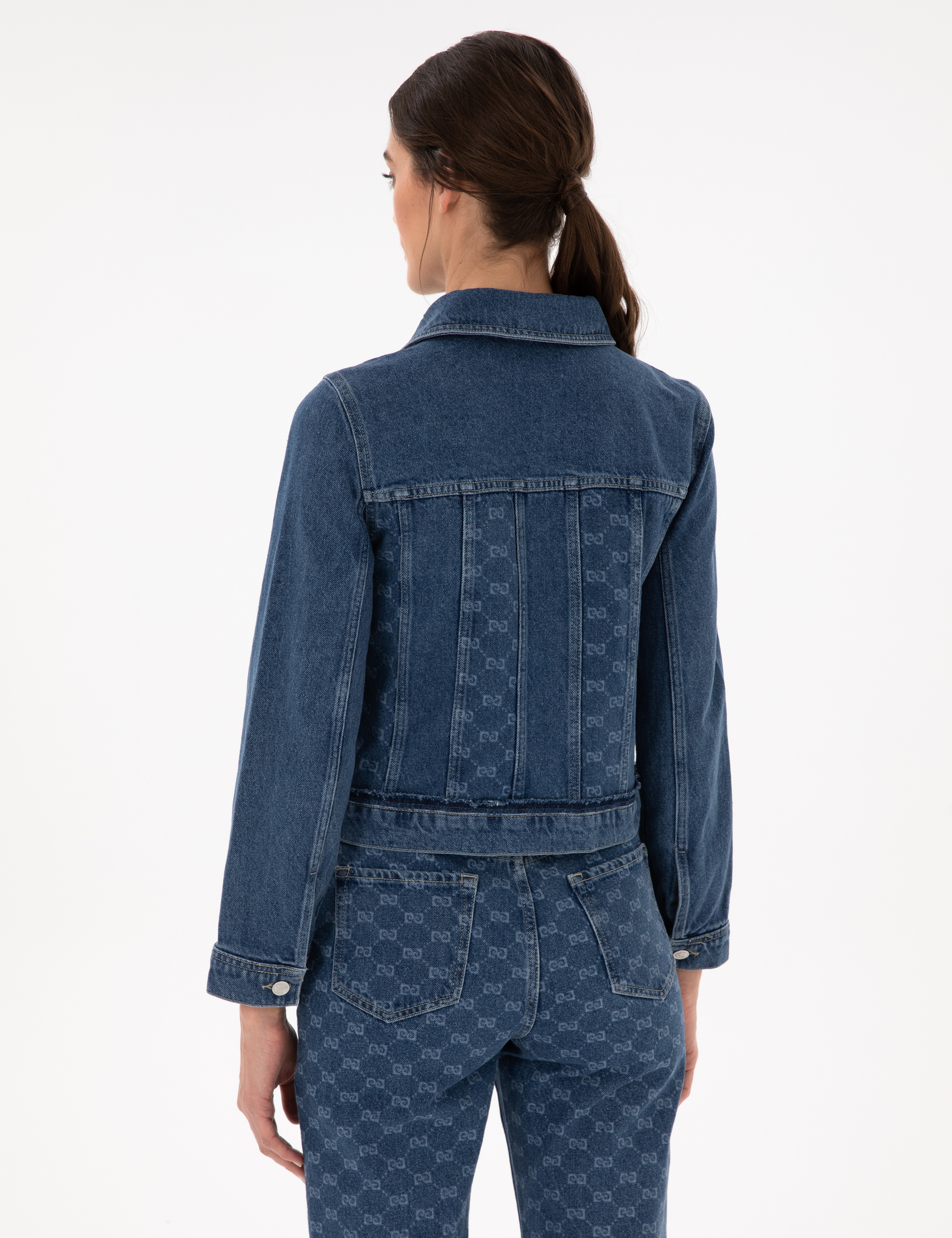 Saks Crop Top Jean Ceket - Image 5