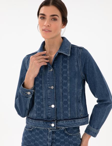 Saks Crop Top Jean Ceket - 50306747011