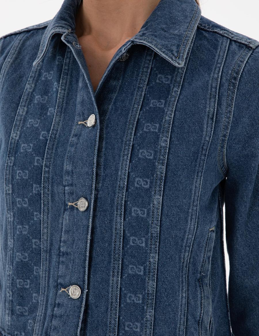 Saks Crop Top Jean Ceket