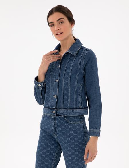 Saks Crop Top Jean Ceket - 50306747011