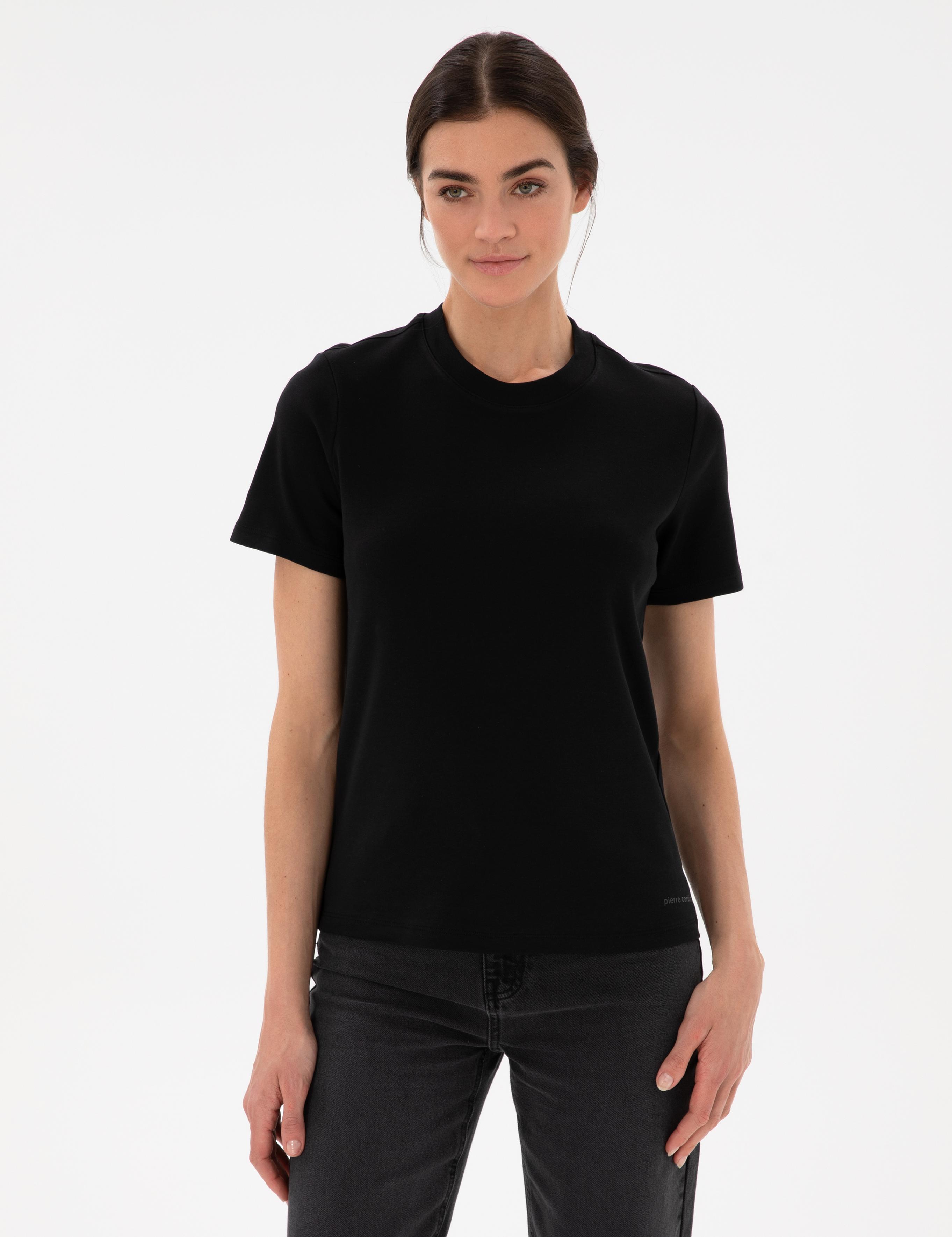 Siyah Bisiklet Yaka Basic Tişört