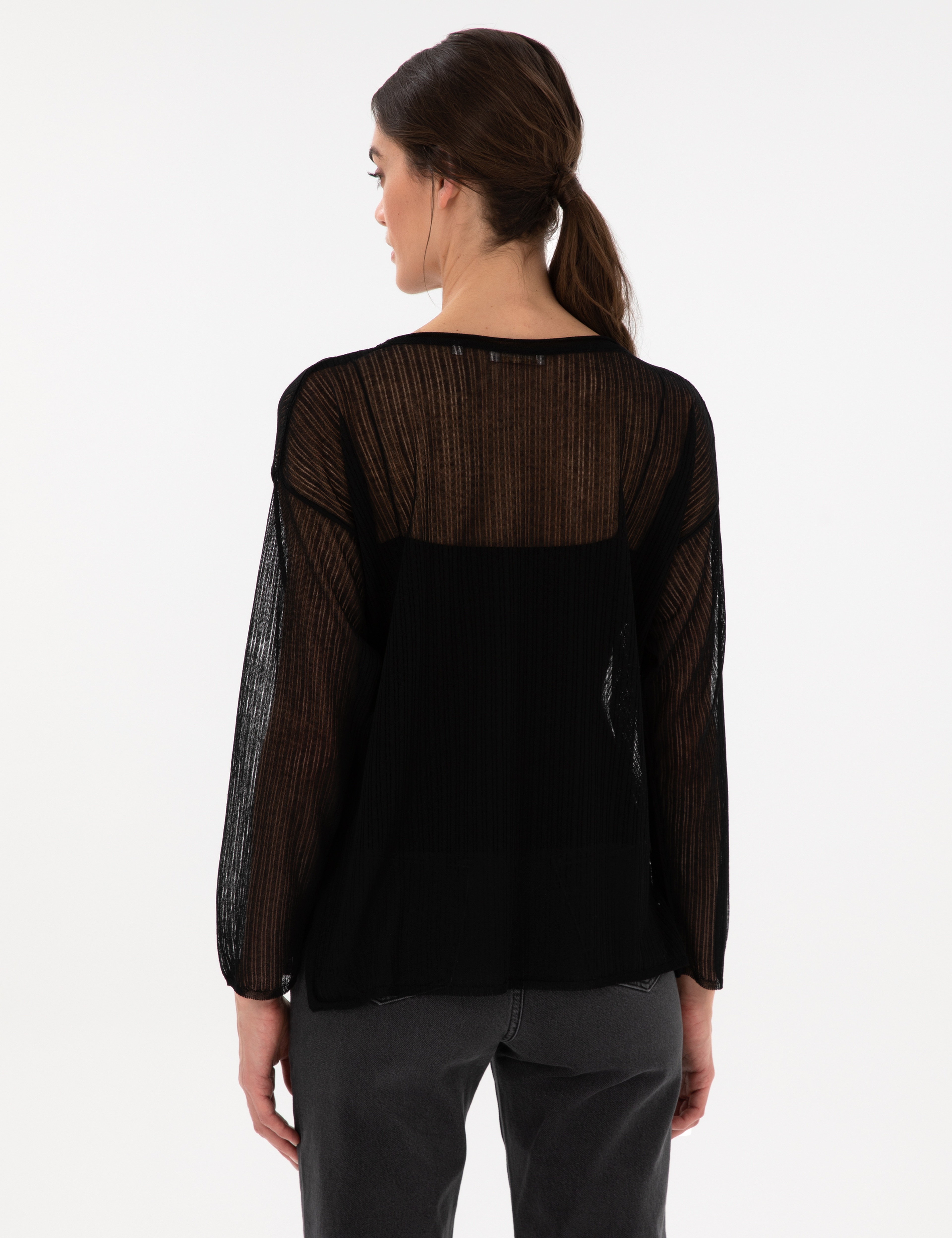 Siyah Oversize Kazak - Image 5