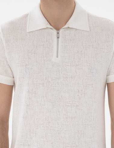 Ekru Slim Fit Tişört