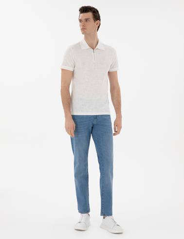 Ekru Slim Fit Tişört