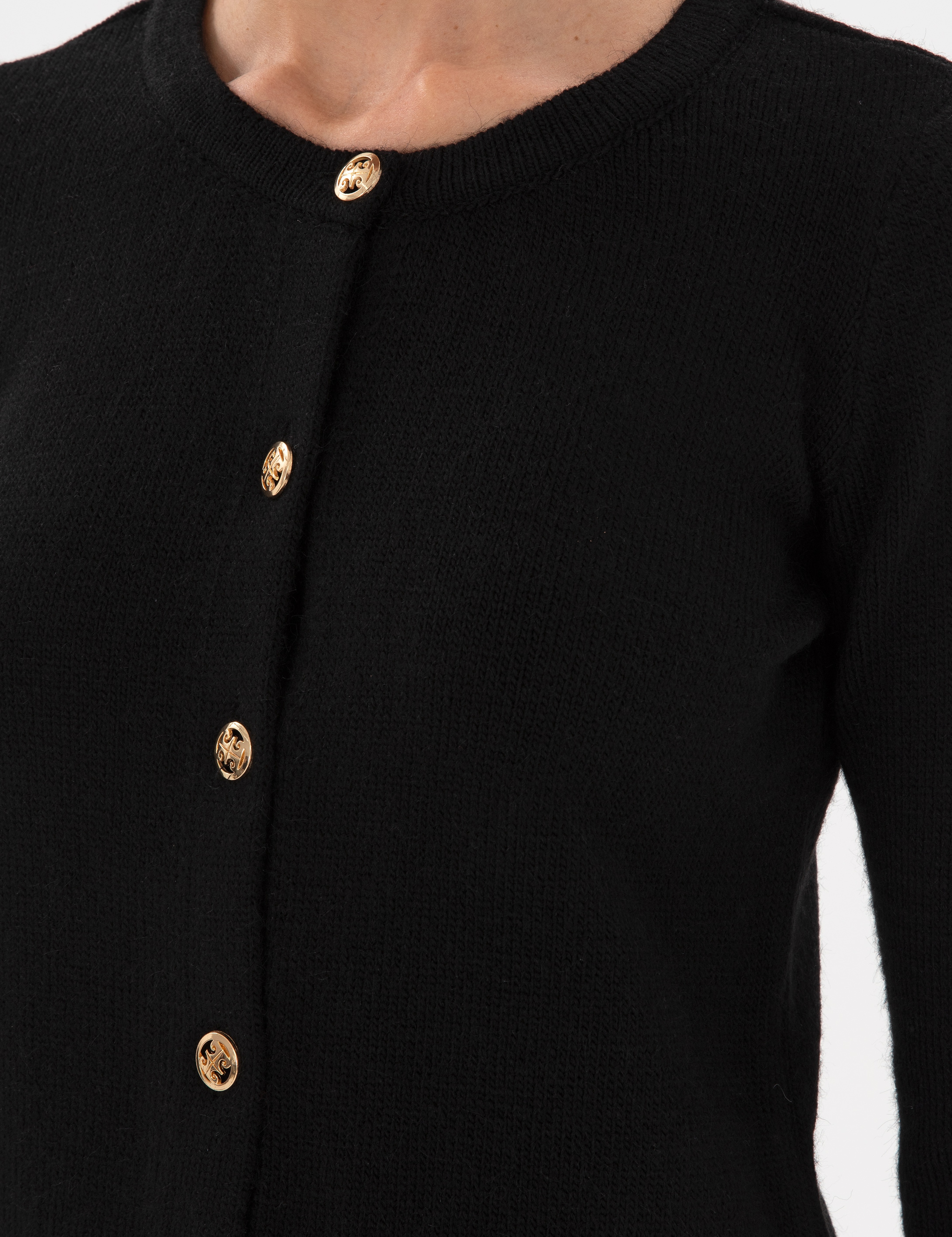 Siyah Crop Top Triko Hırka - Image 7