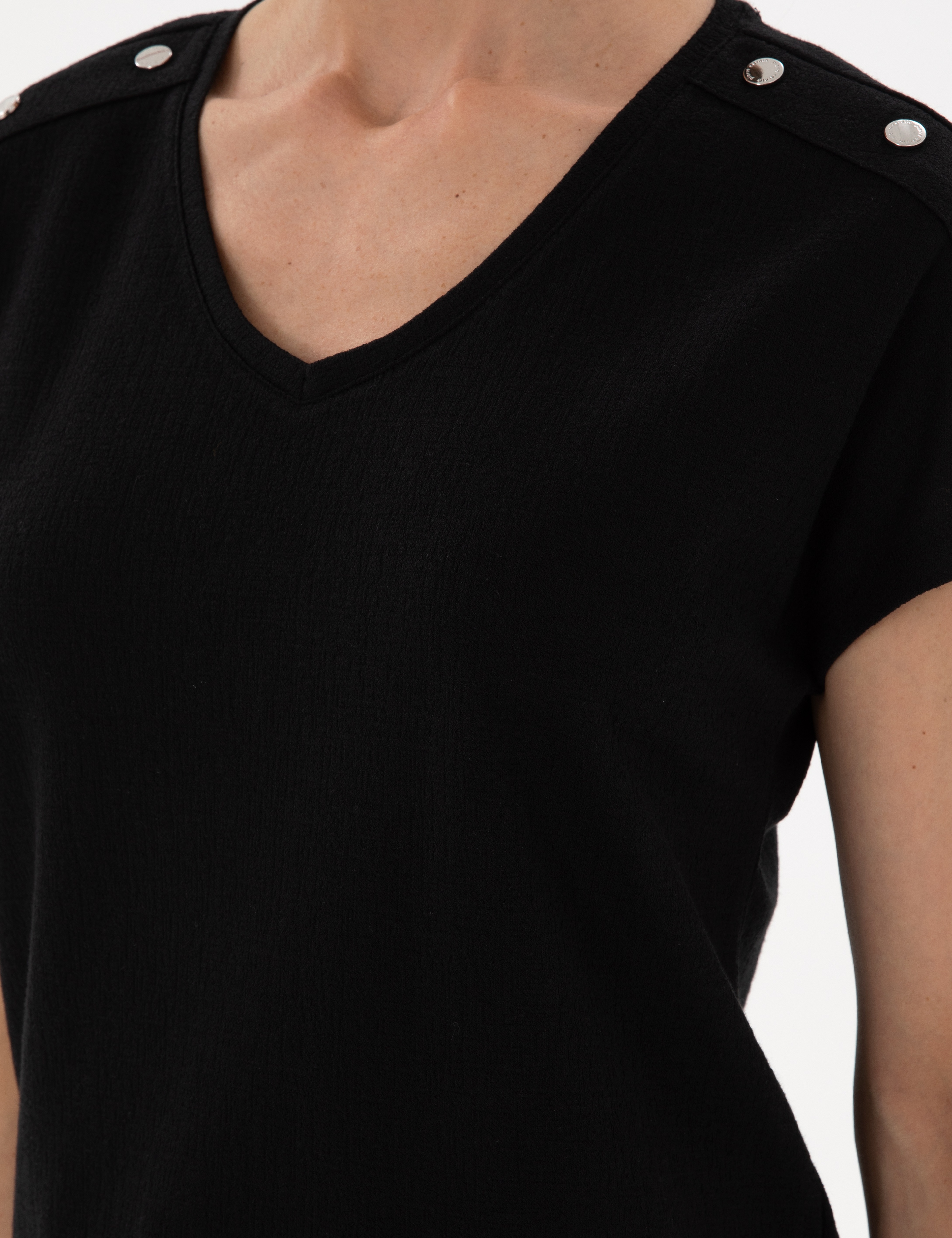 Siyah Regular Fit Tişört - Image 7