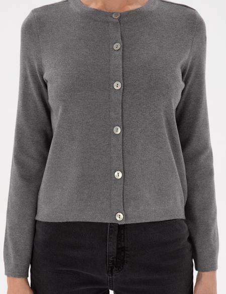 Gri Melanj Slim Fit Triko Hırka - 50299413004