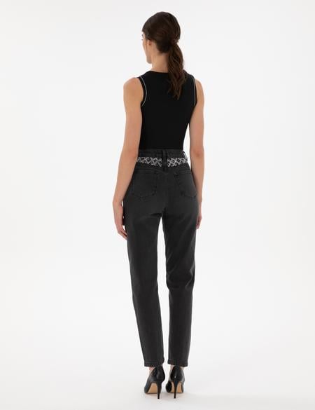 Antrasit Mom High Waist Fit Jean Pantolon - 50301246022