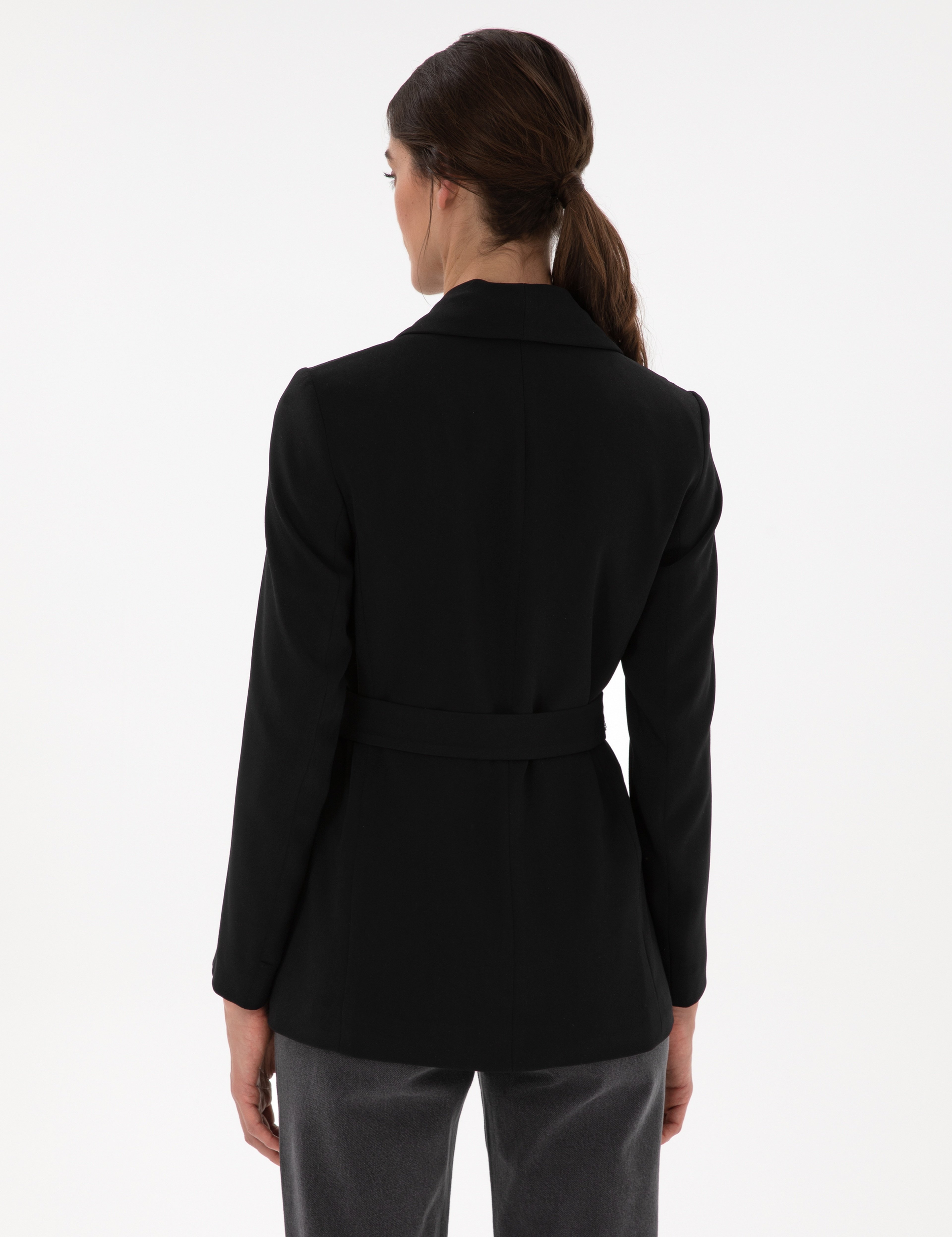 Siyah Regular Fit Ceket - Image 5