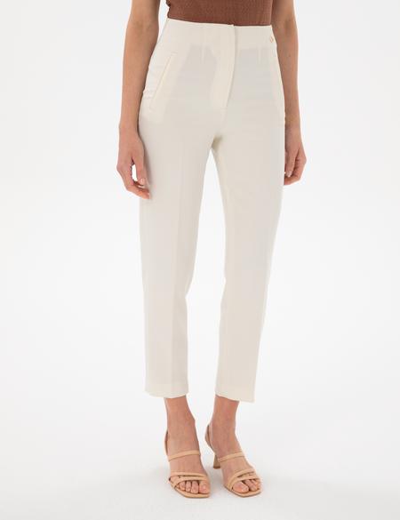 Ekru Carrot Fit Kumaş Pantolon - 50299833016