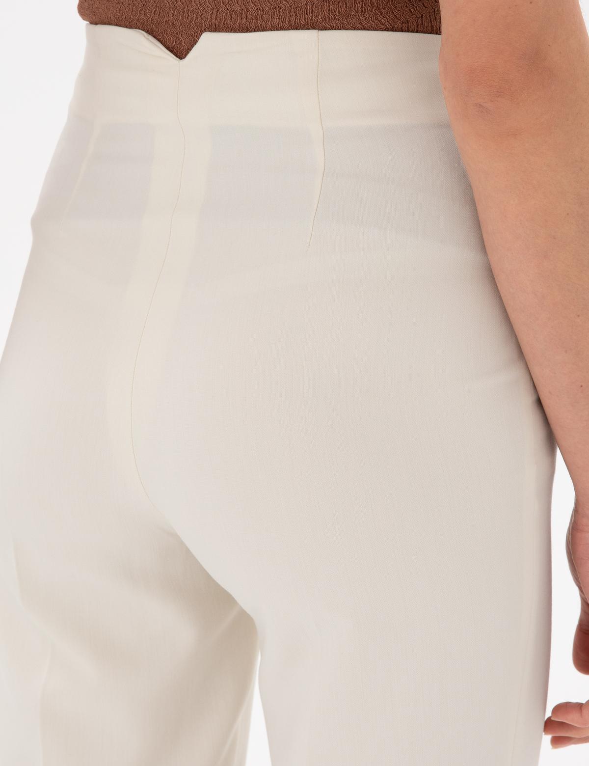 Ekru Carrot Fit Kumaş Pantolon - 50299833016