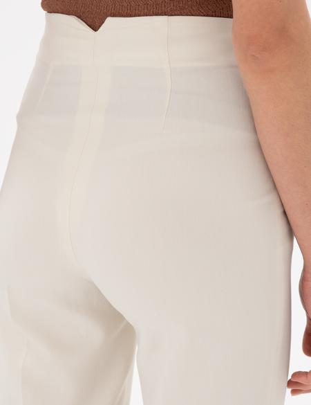 Ekru Carrot Fit Kumaş Pantolon - 50299833016