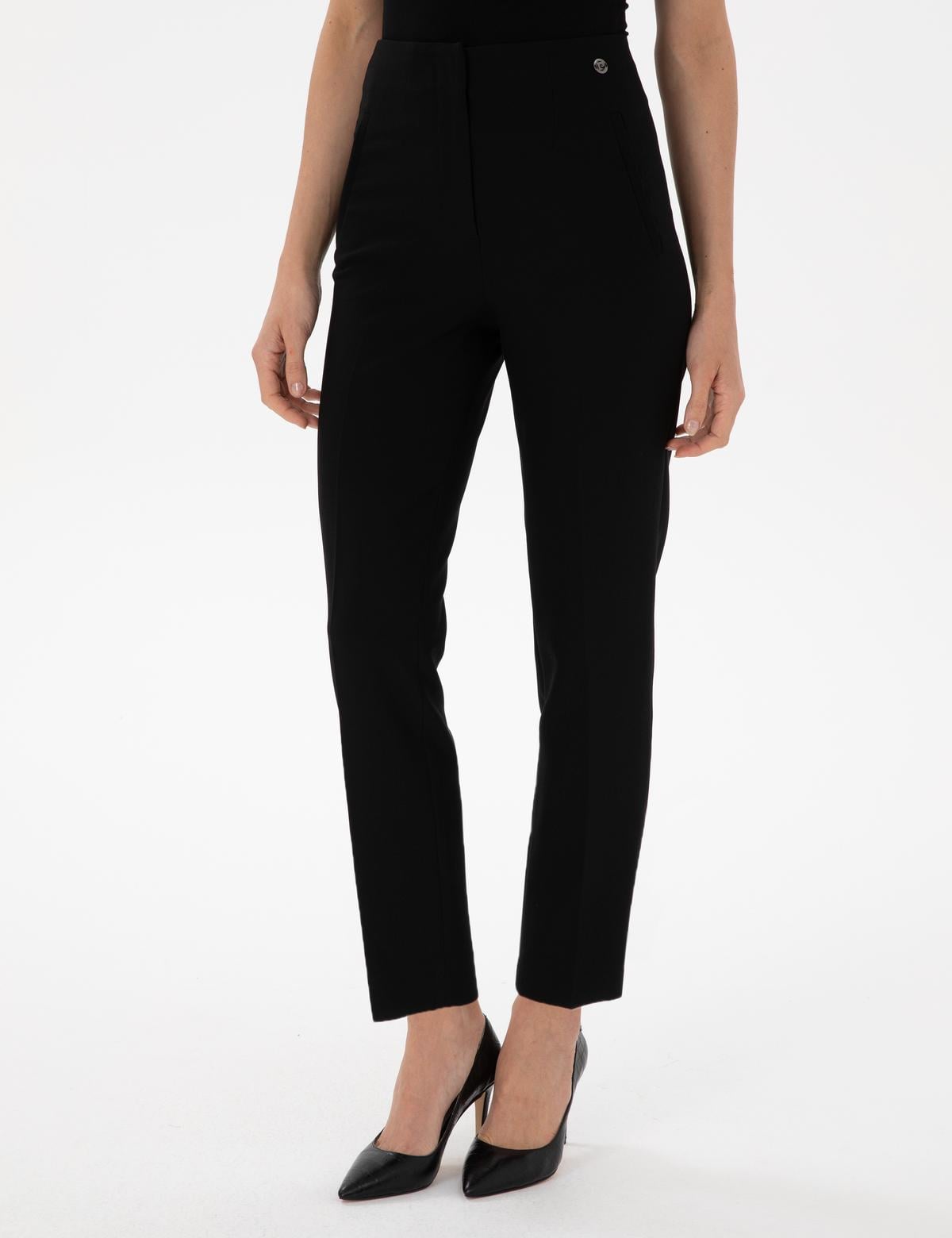 Siyah Carrot Fit Kumaş Pantolon - 50299833003