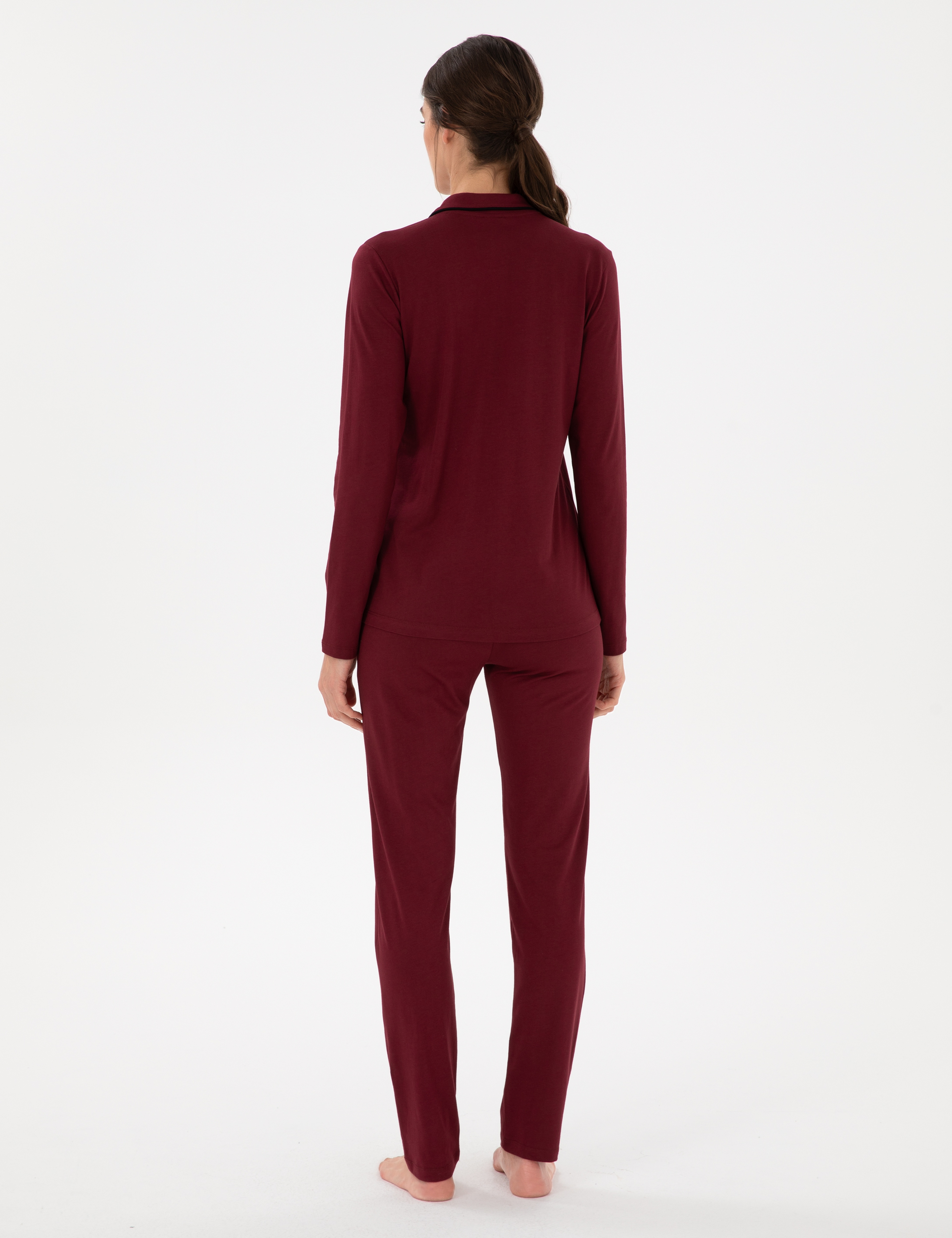 Bordo Pijama Takımı