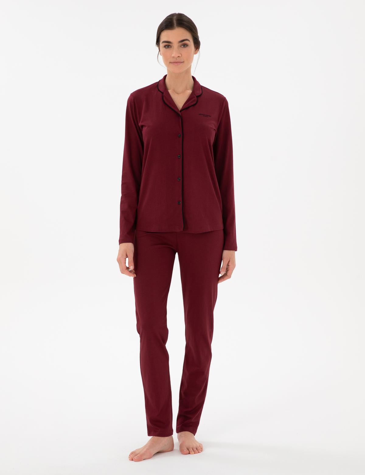 Bordo Pijama Takımı