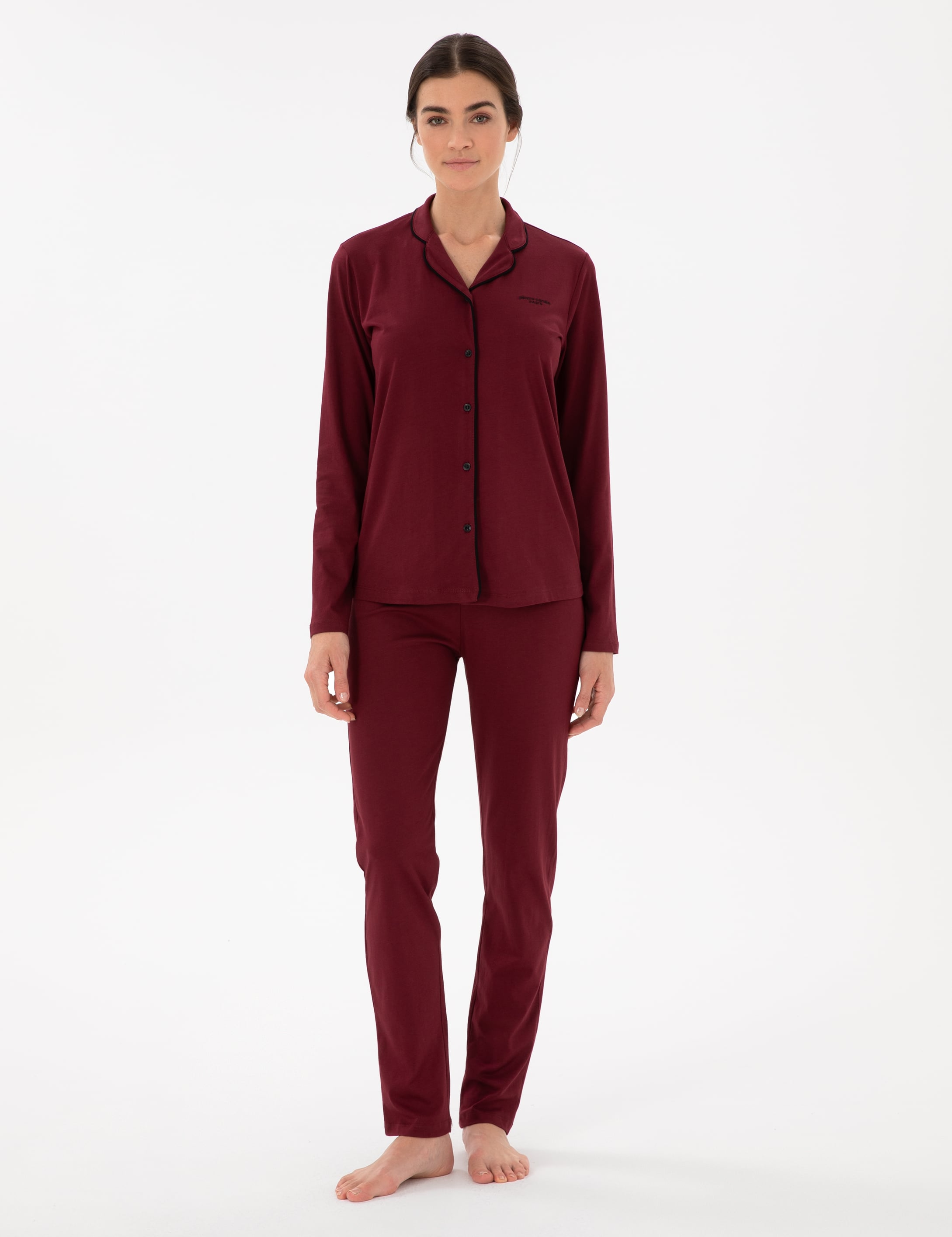 Bordo Pijama Takımı