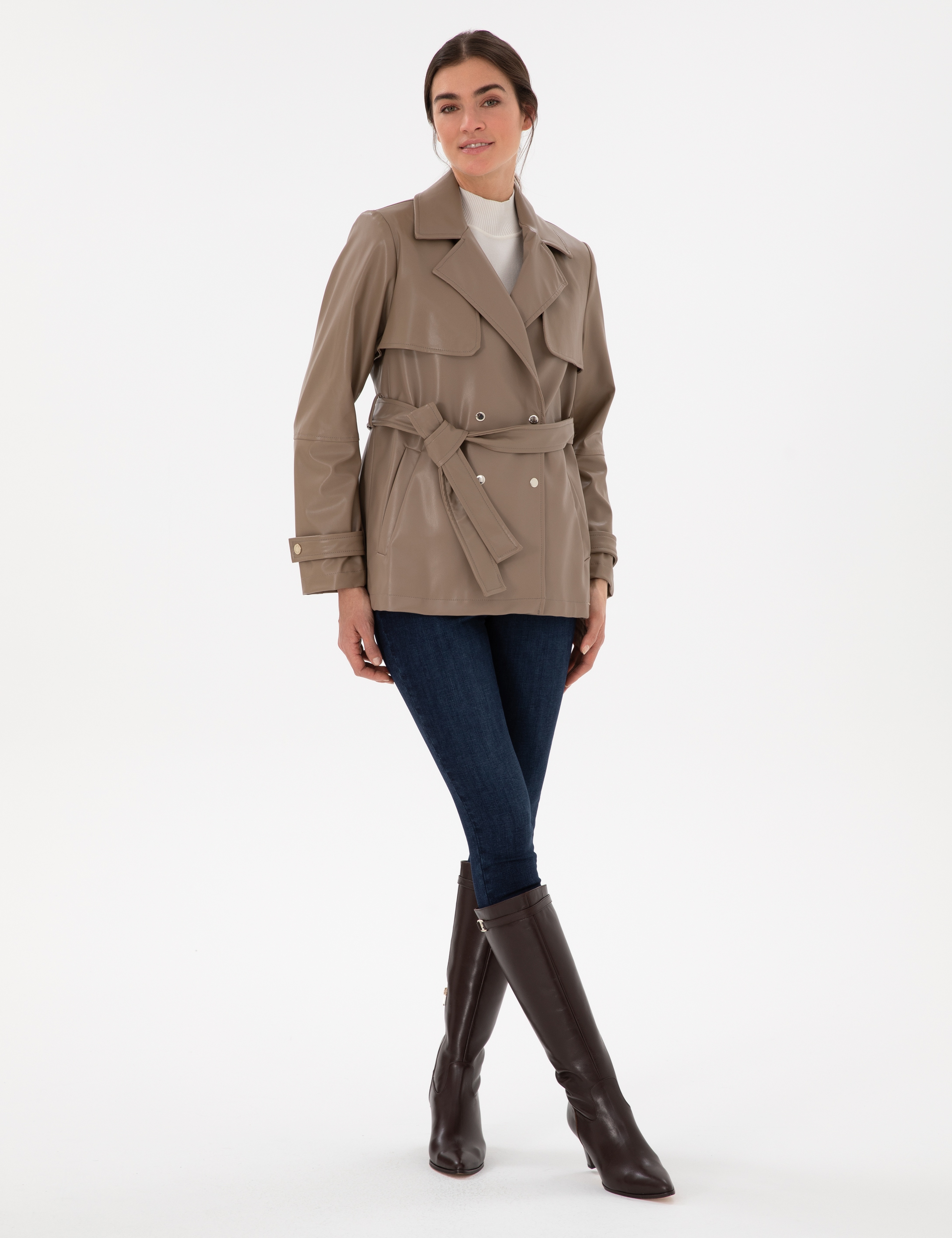 Vizon Regular Fit Suni Deri Mont - Image 4
