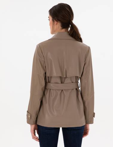 Vizon Regular Fit Suni Deri Mont