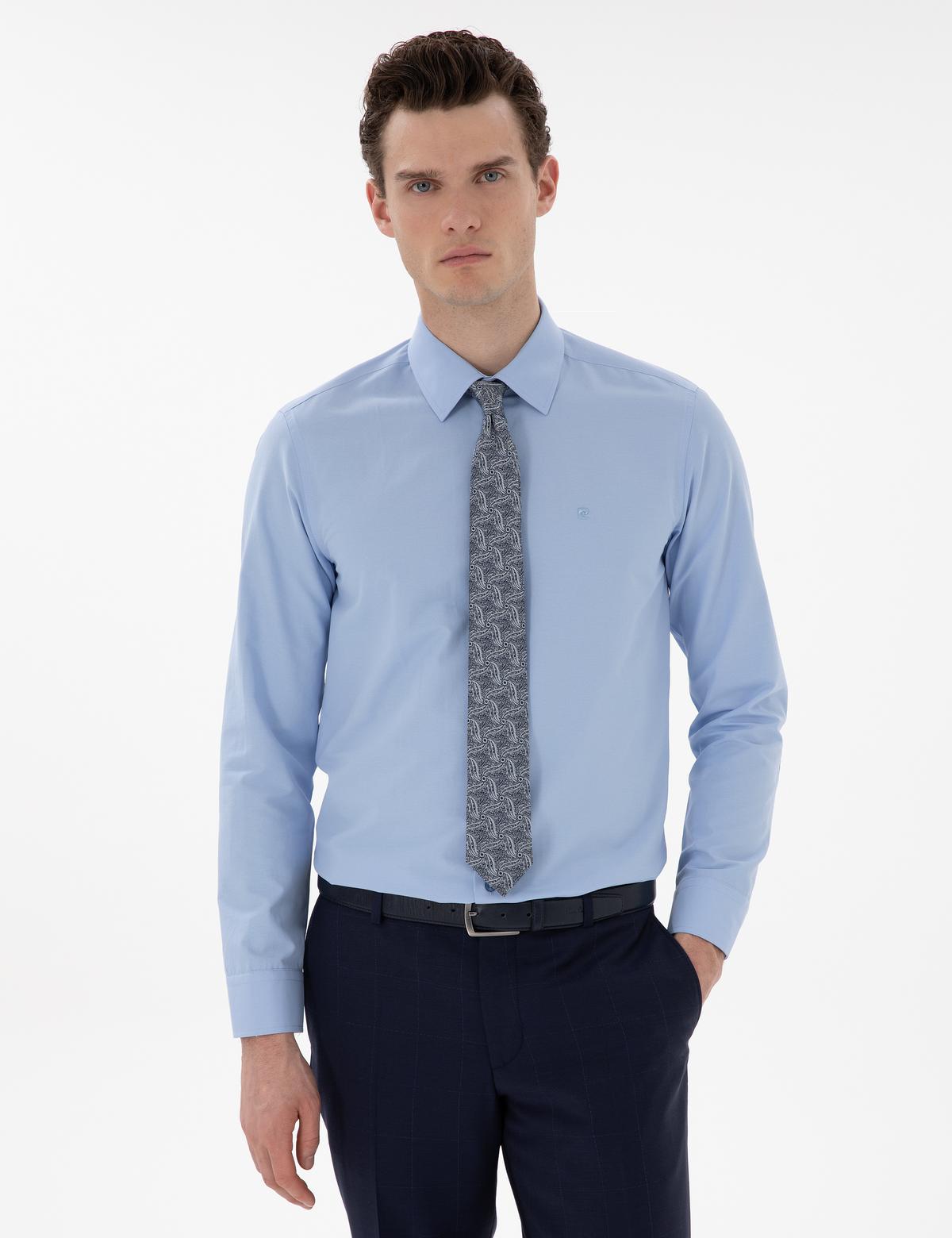 Mavi Slim Fit Uzun Kollu Klasik Basic Gömlek