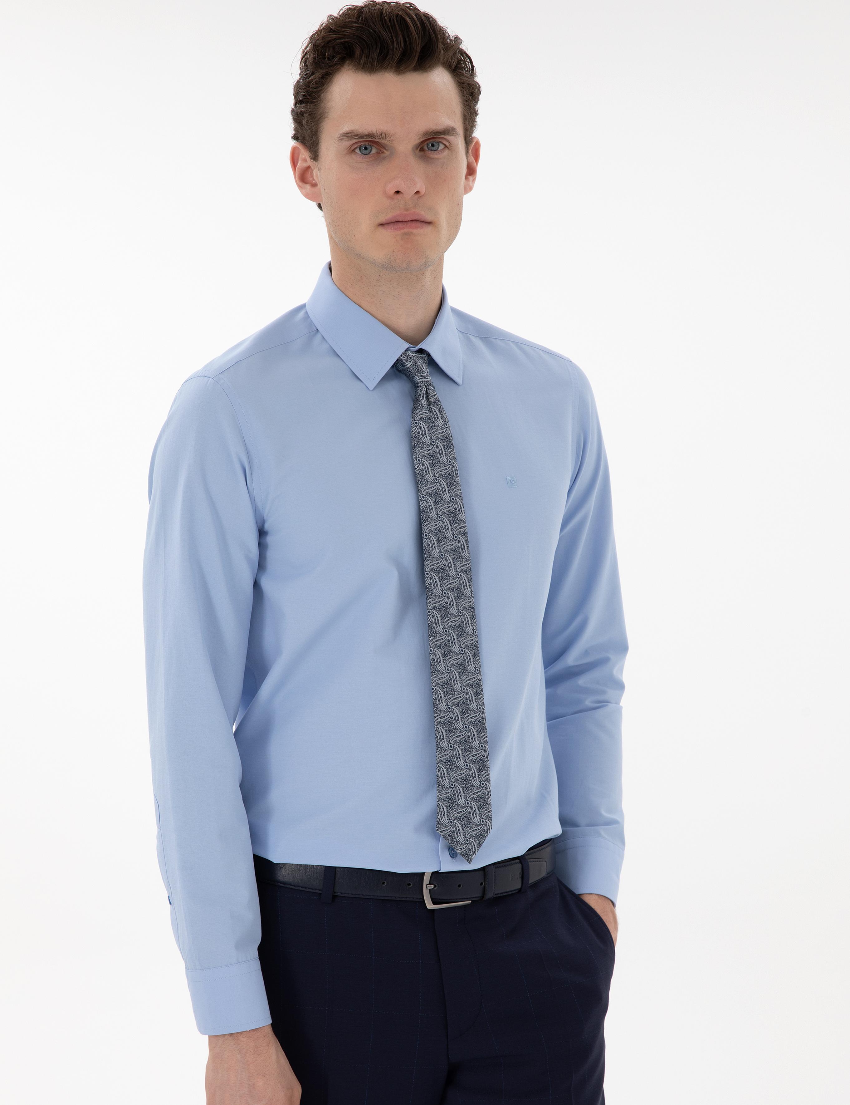 Mavi Slim Fit Uzun Kollu Klasik Basic Gömlek