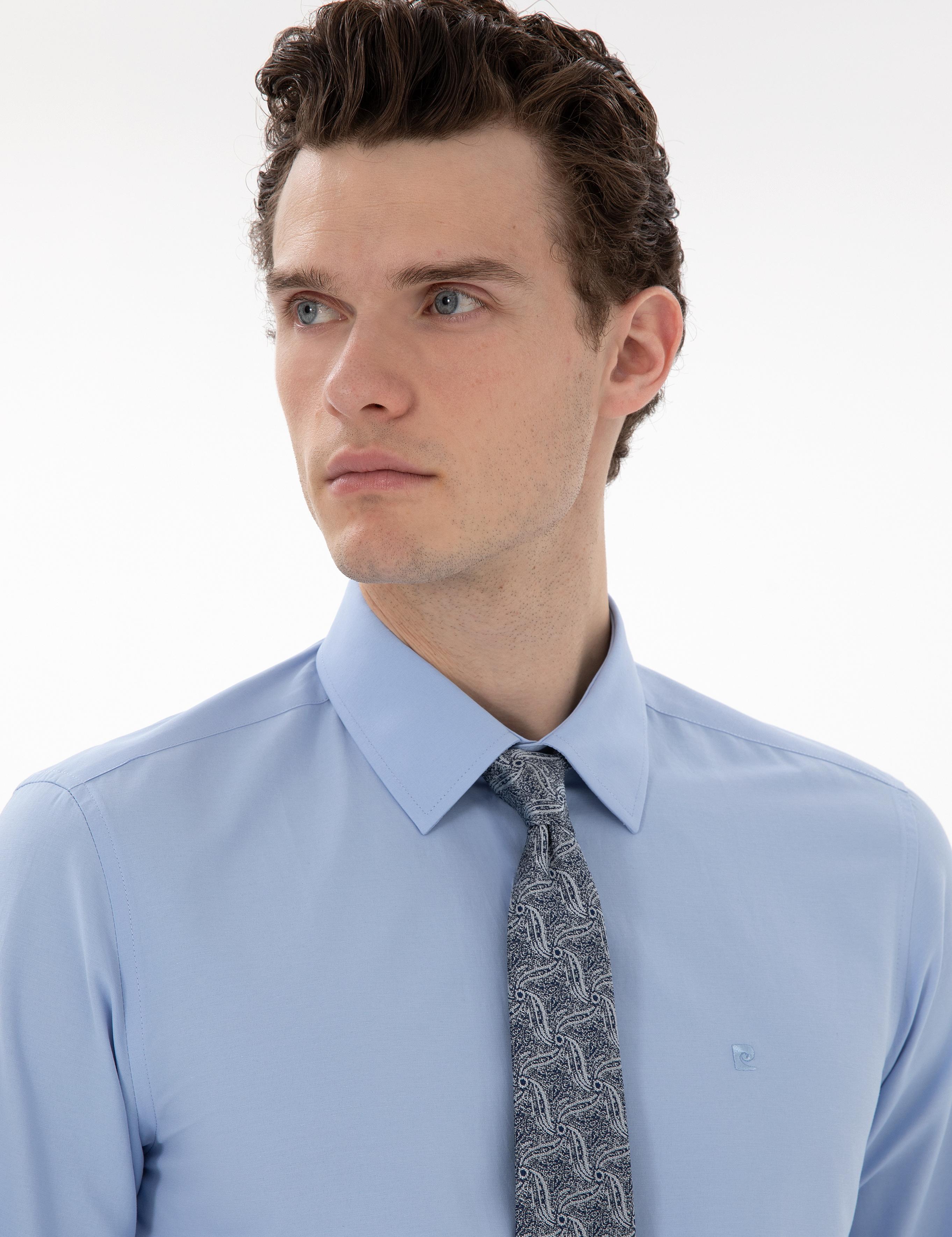 Mavi Slim Fit Uzun Kollu Klasik Basic Gömlek