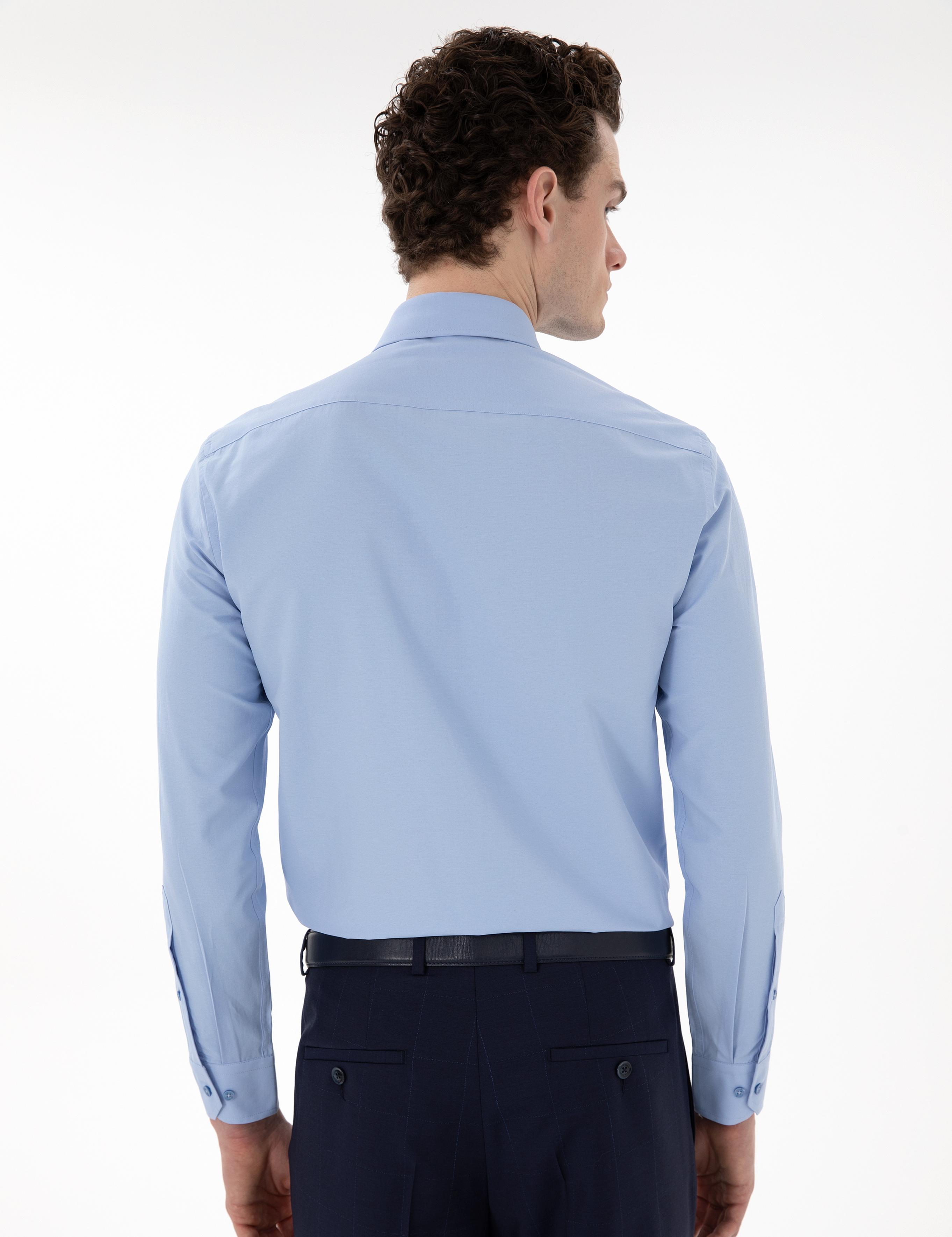 Mavi Slim Fit Uzun Kollu Klasik Basic Gömlek