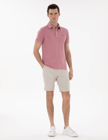 Gül Kurusu Slim Fit Tişört