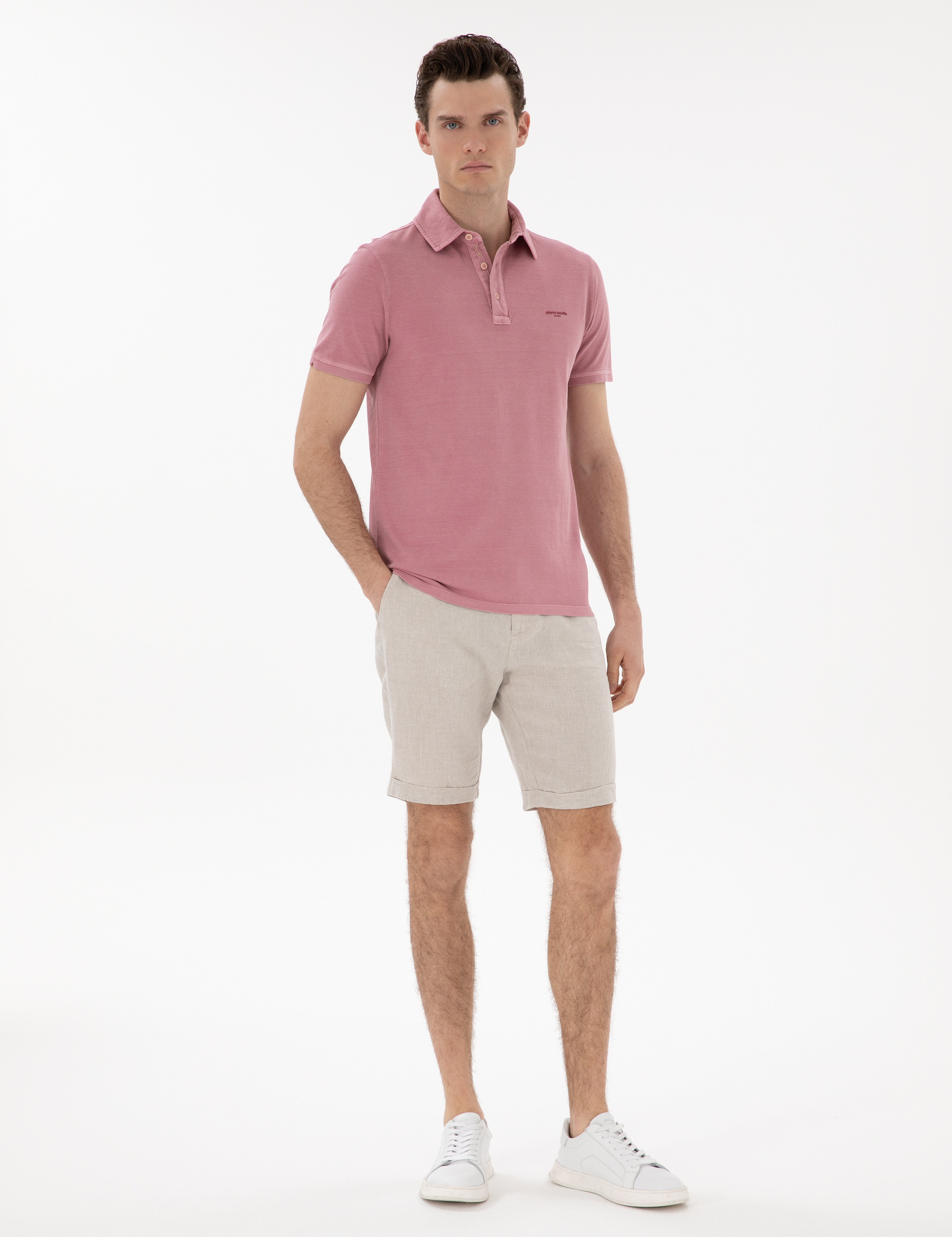 Gül Kurusu Slim Fit Tişört - Image 4