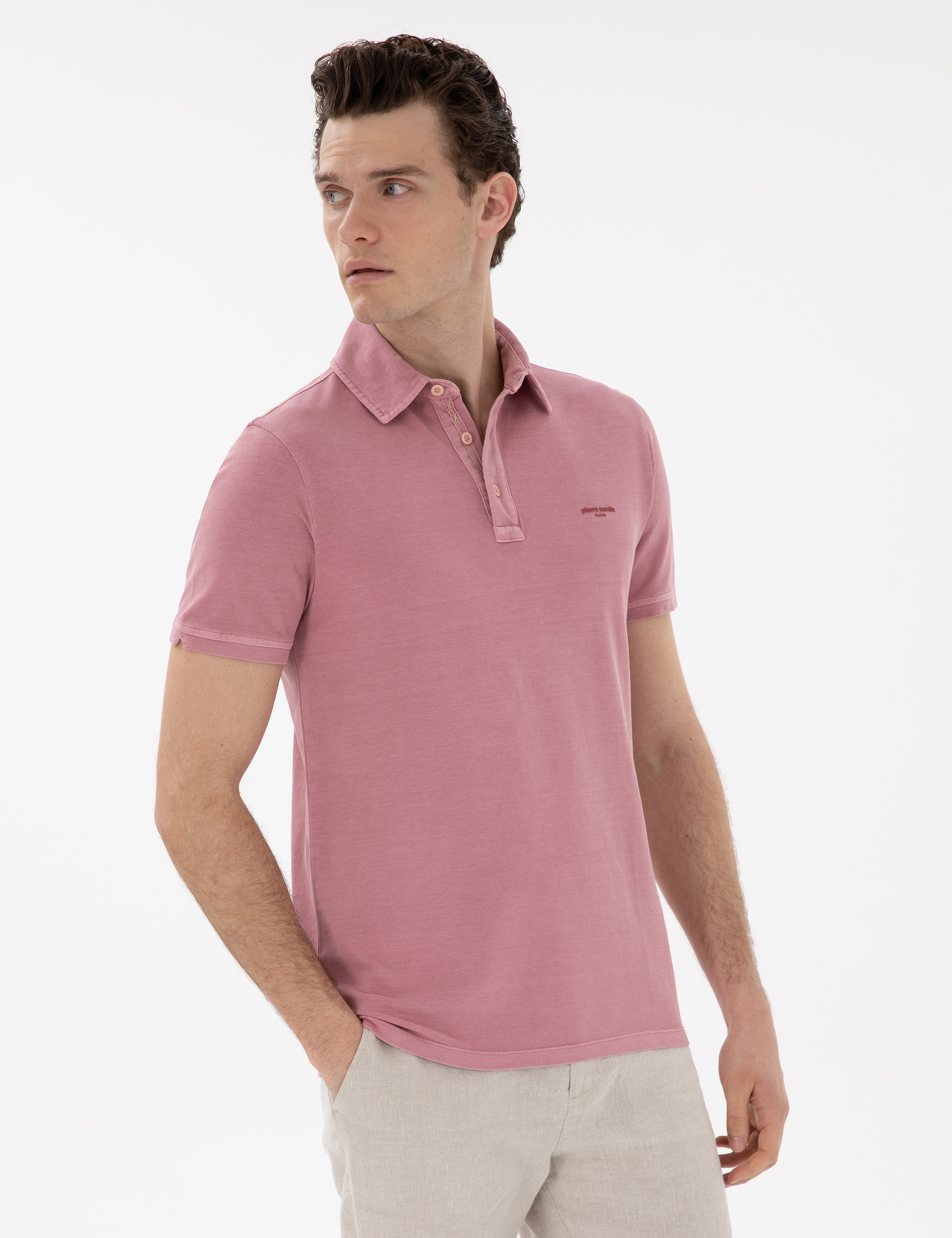 Gül Kurusu Slim Fit Tişört
