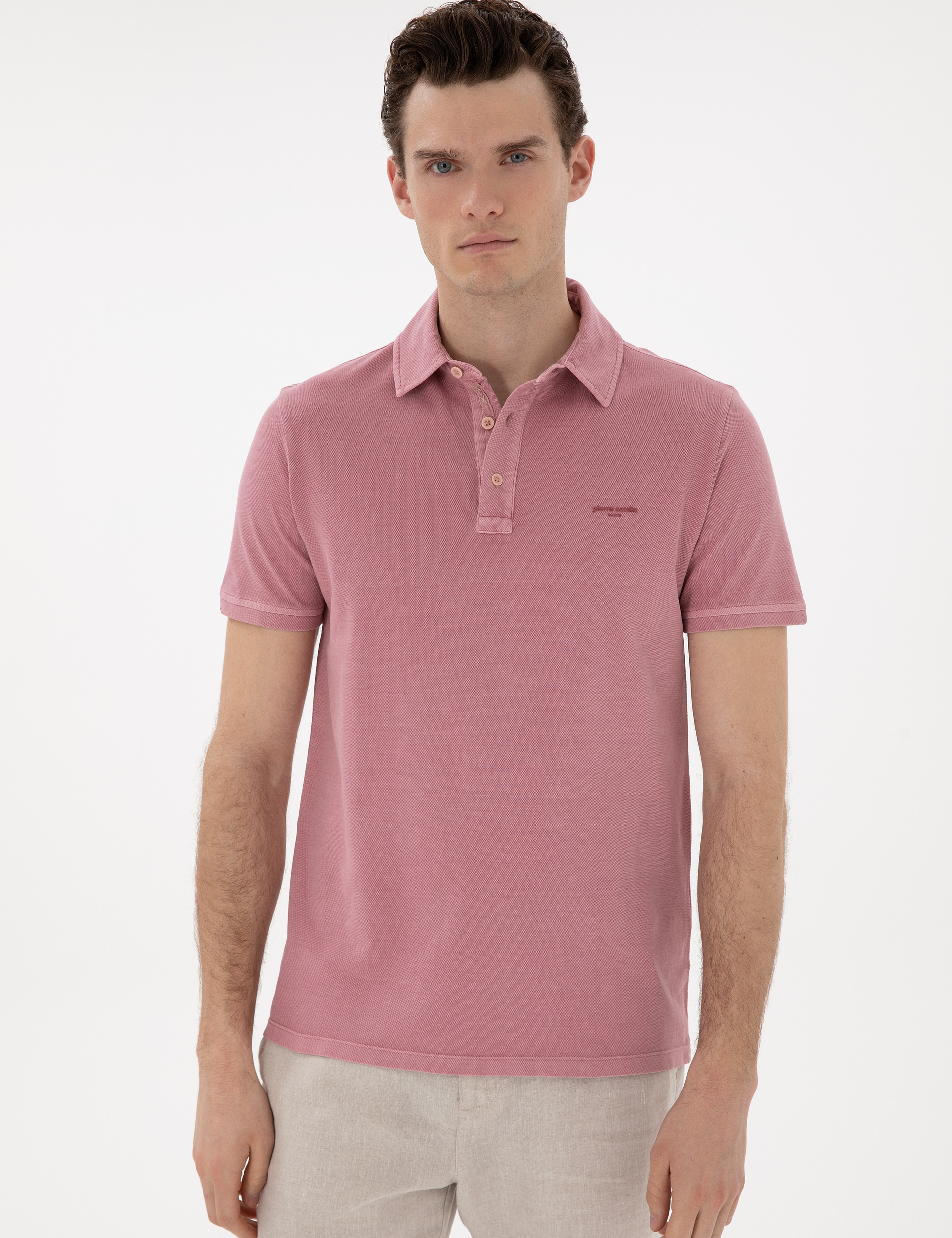 Gül Kurusu Slim Fit Tişört - Image 3