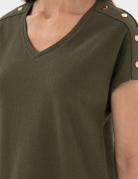 Haki Regular Fit Tişört - 50301452019