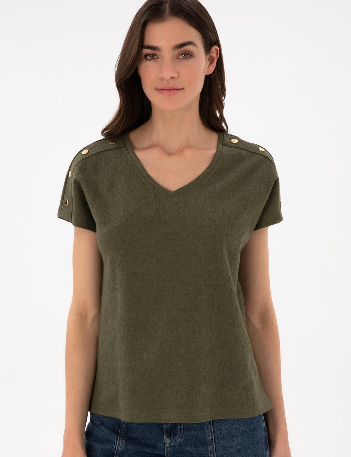 Haki Regular Fit Tişört - 50301452019