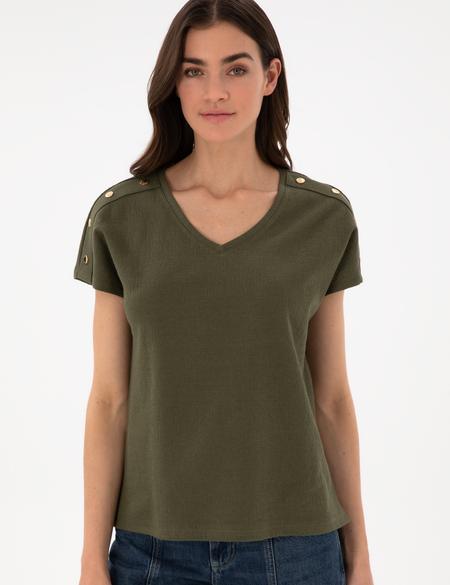 Haki Regular Fit Tişört - 50301452019