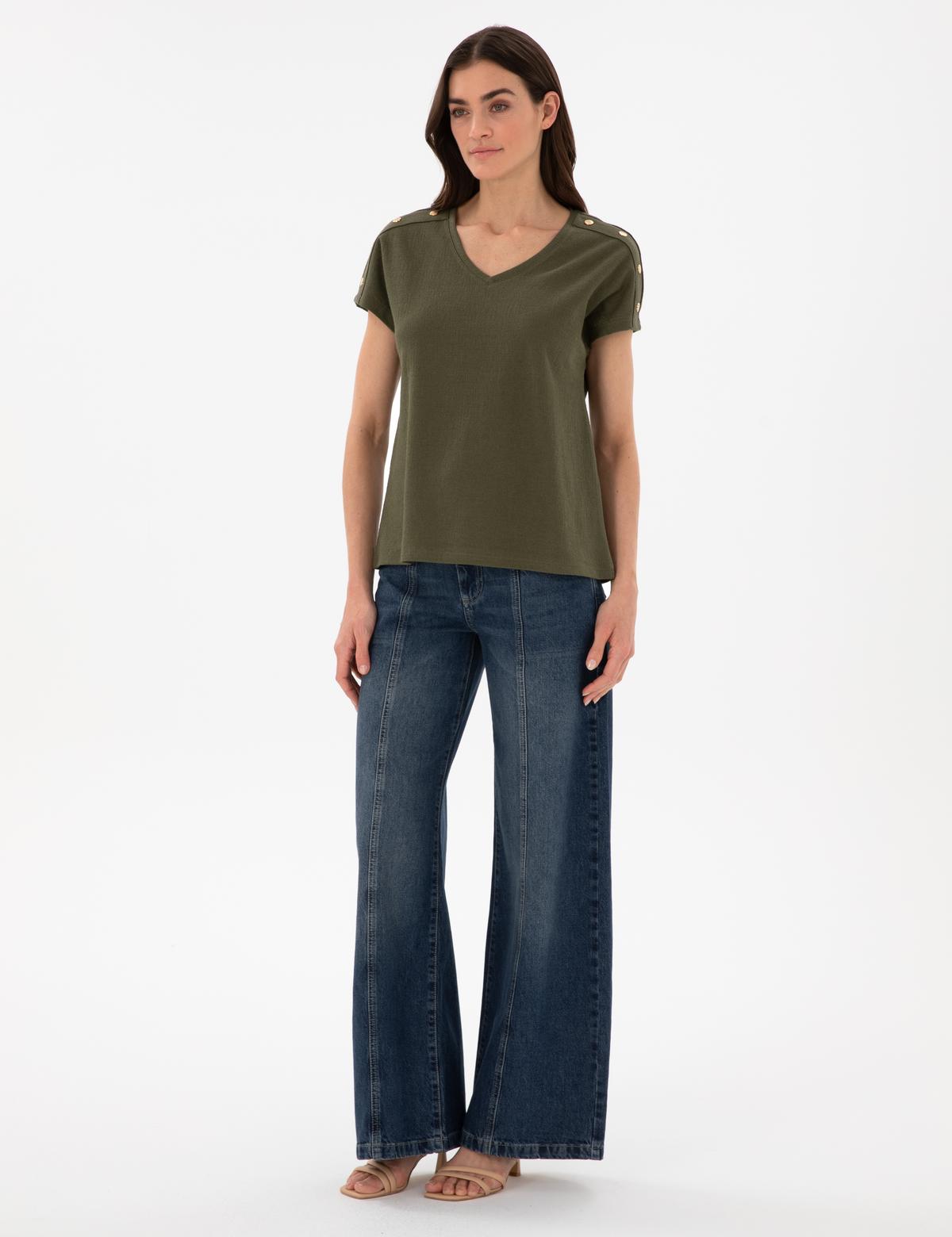 Haki Regular Fit Tişört - 50301452019