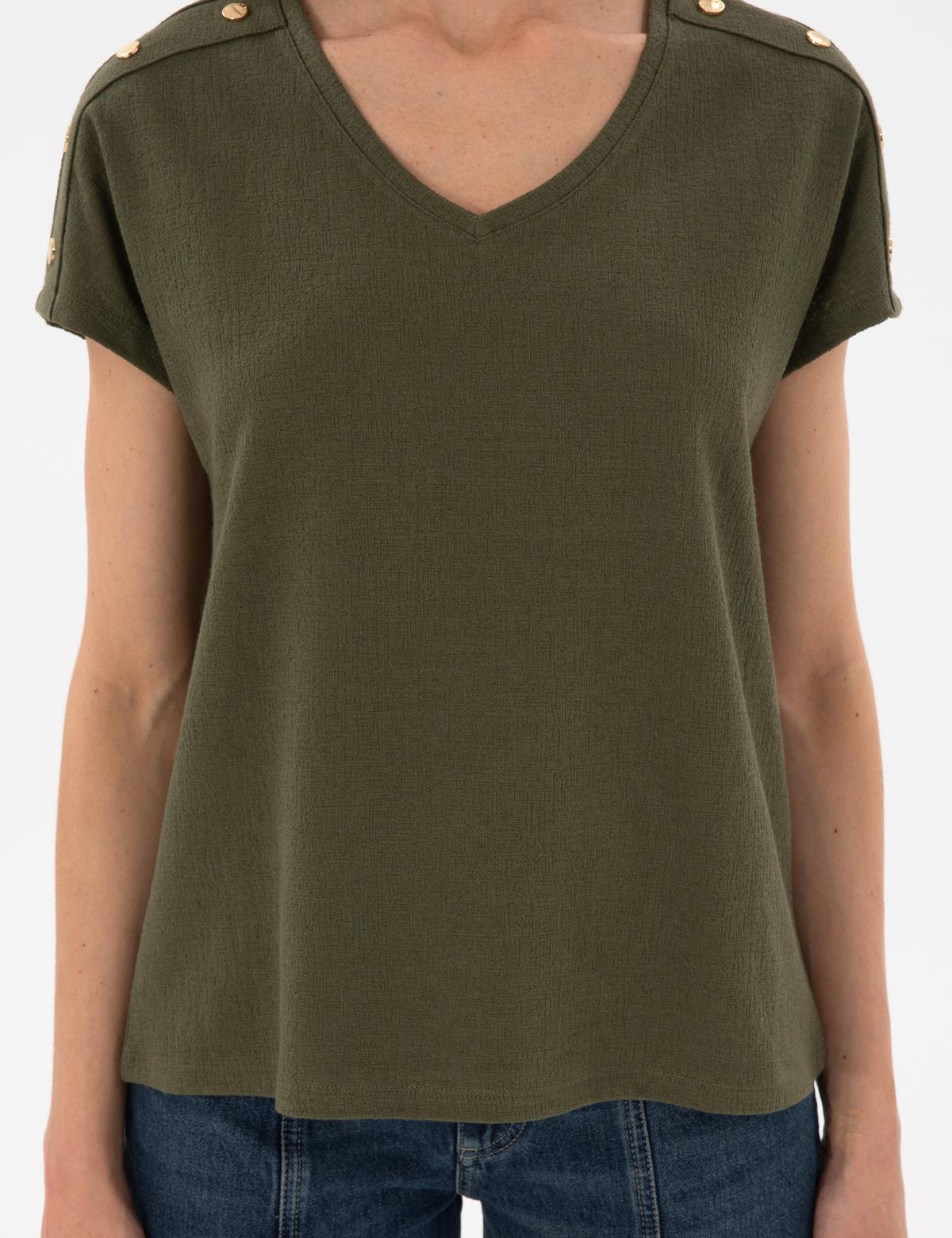 Haki Regular Fit Tişört - 50301452019