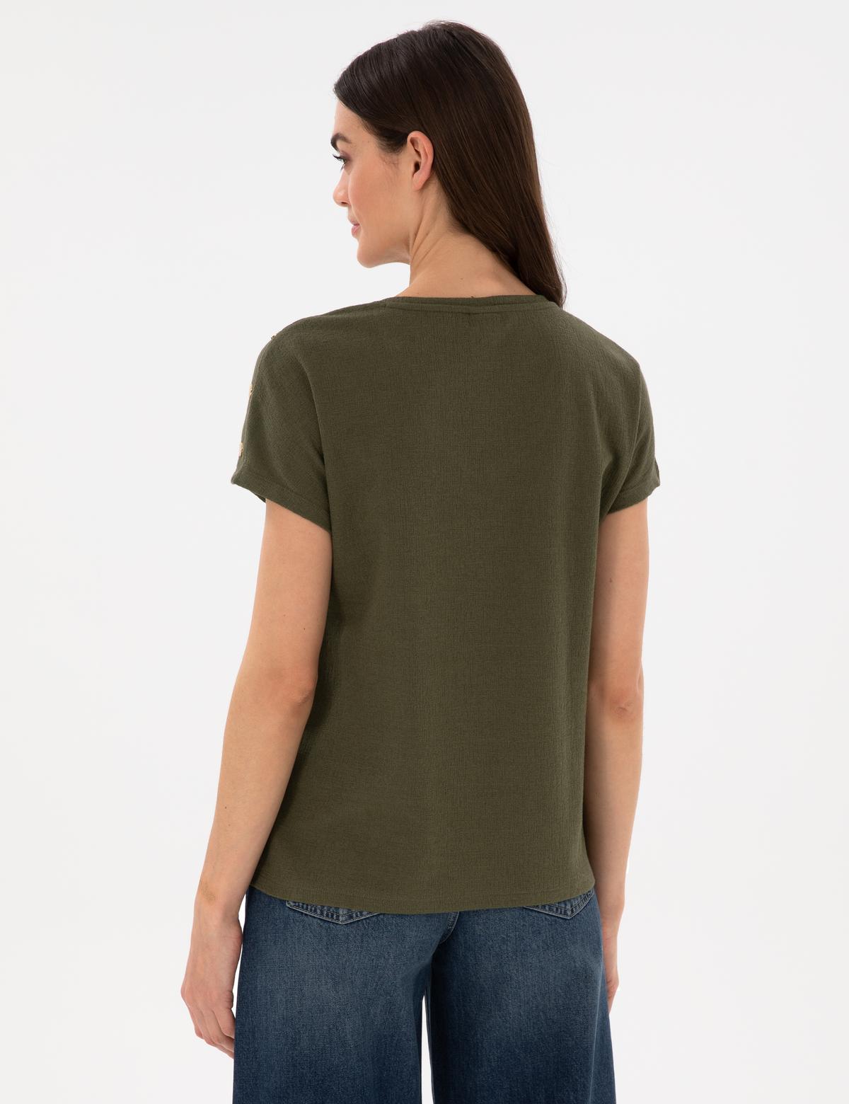 Haki Regular Fit Tişört - 50301452019