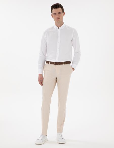 Beyaz Regular Fit Uzun Kollu Gömlek - 50304764005