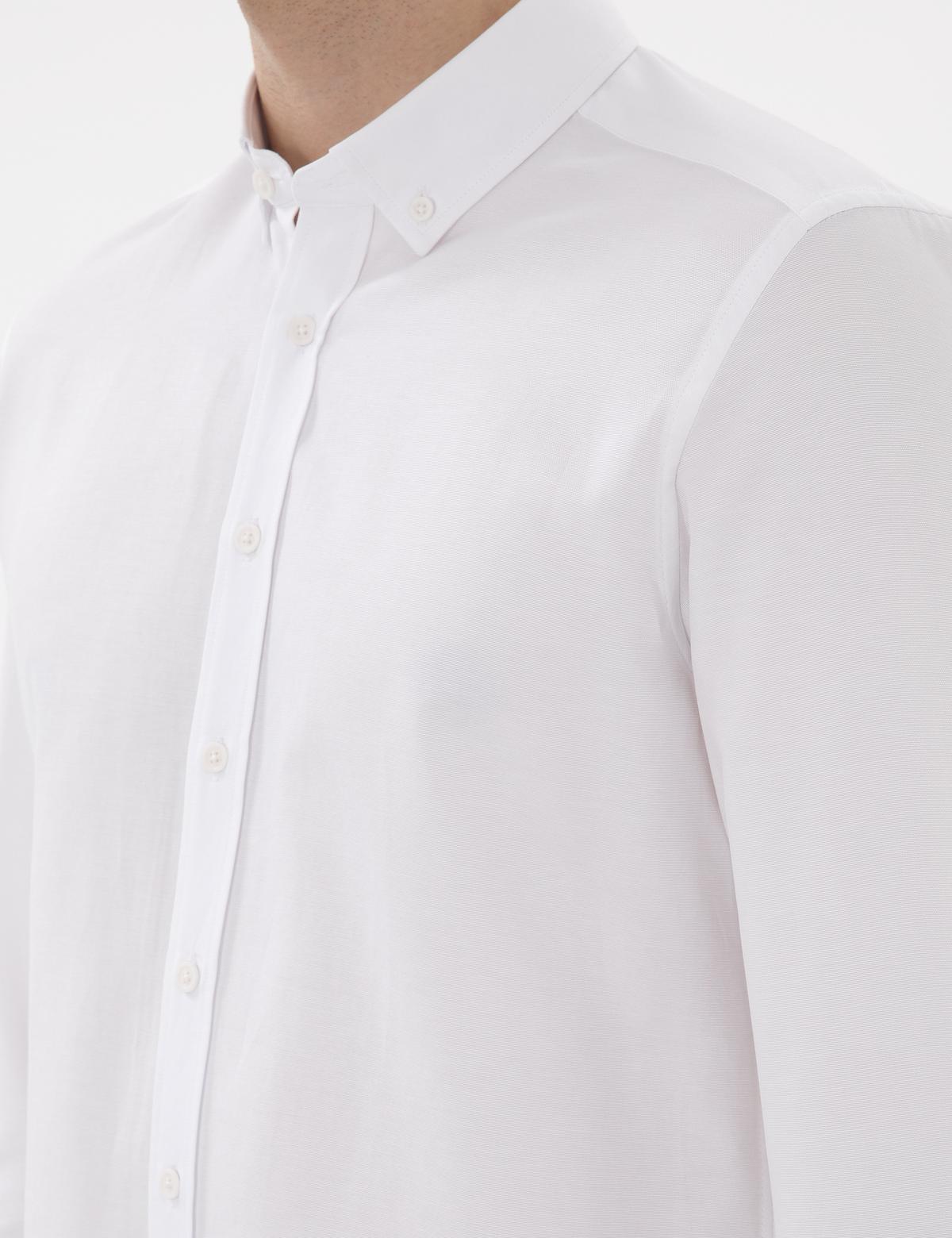 Beyaz Regular Fit Uzun Kollu Gömlek - 50304764005
