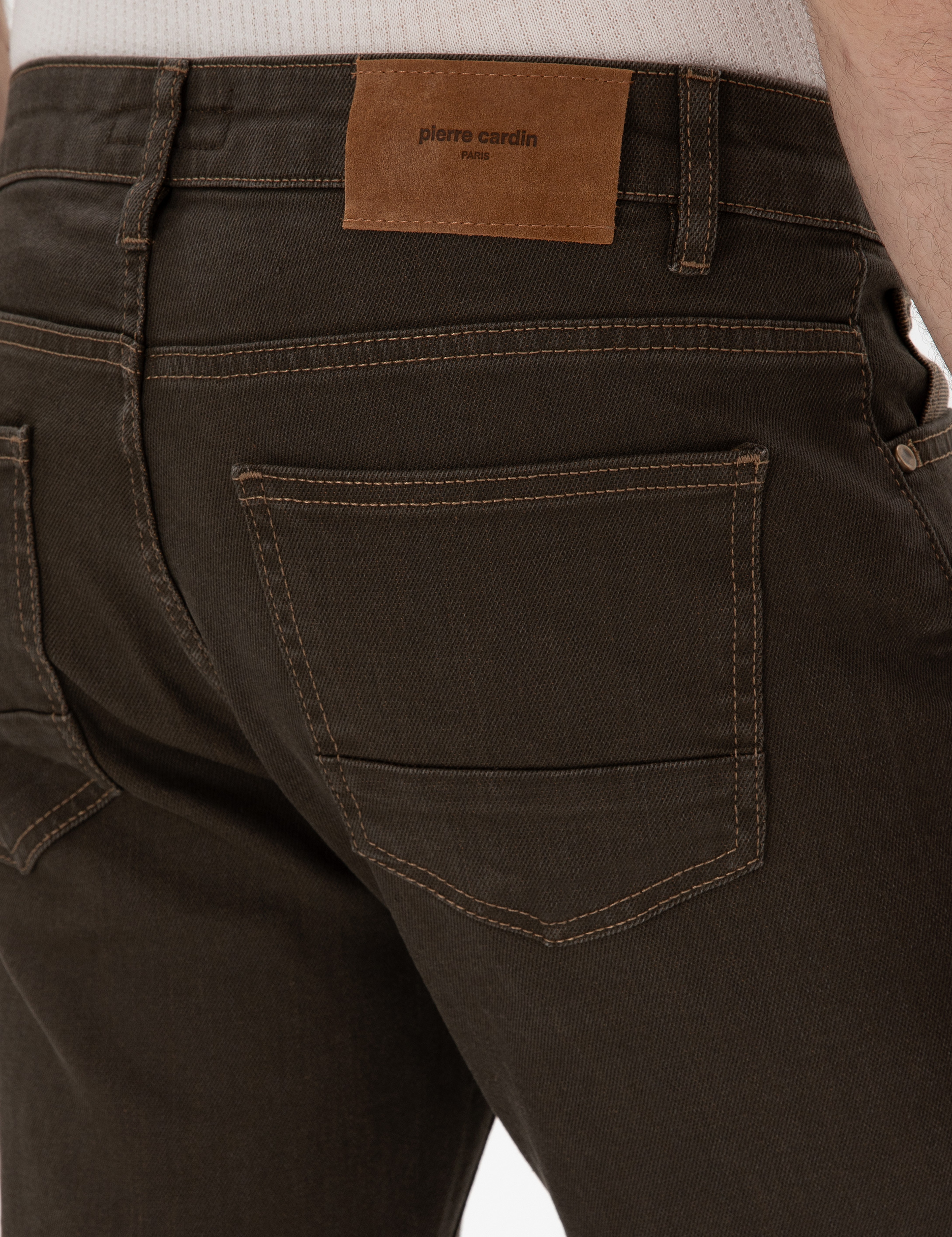 Kahverengi Slim Fit Jean Pantolon - Image 6