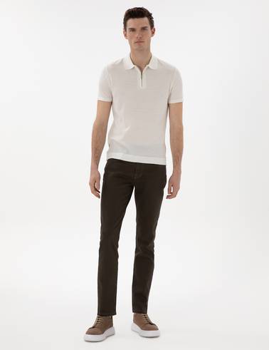Kahverengi Slim Fit Jean Pantolon