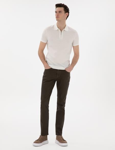 Kahverengi Slim Fit Jean Pantolon - 50305098024