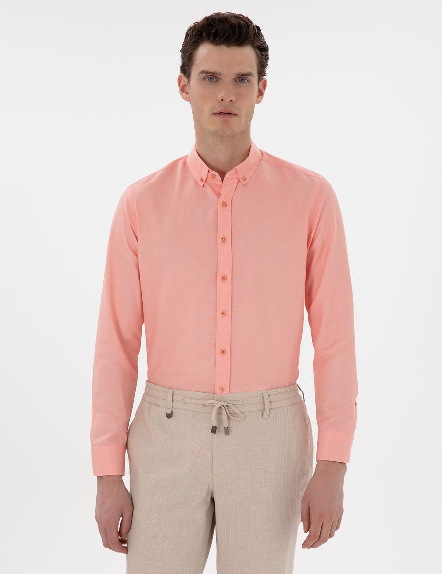 Nar Çiçeği Regular Fit Uzun Kollu Gömlek