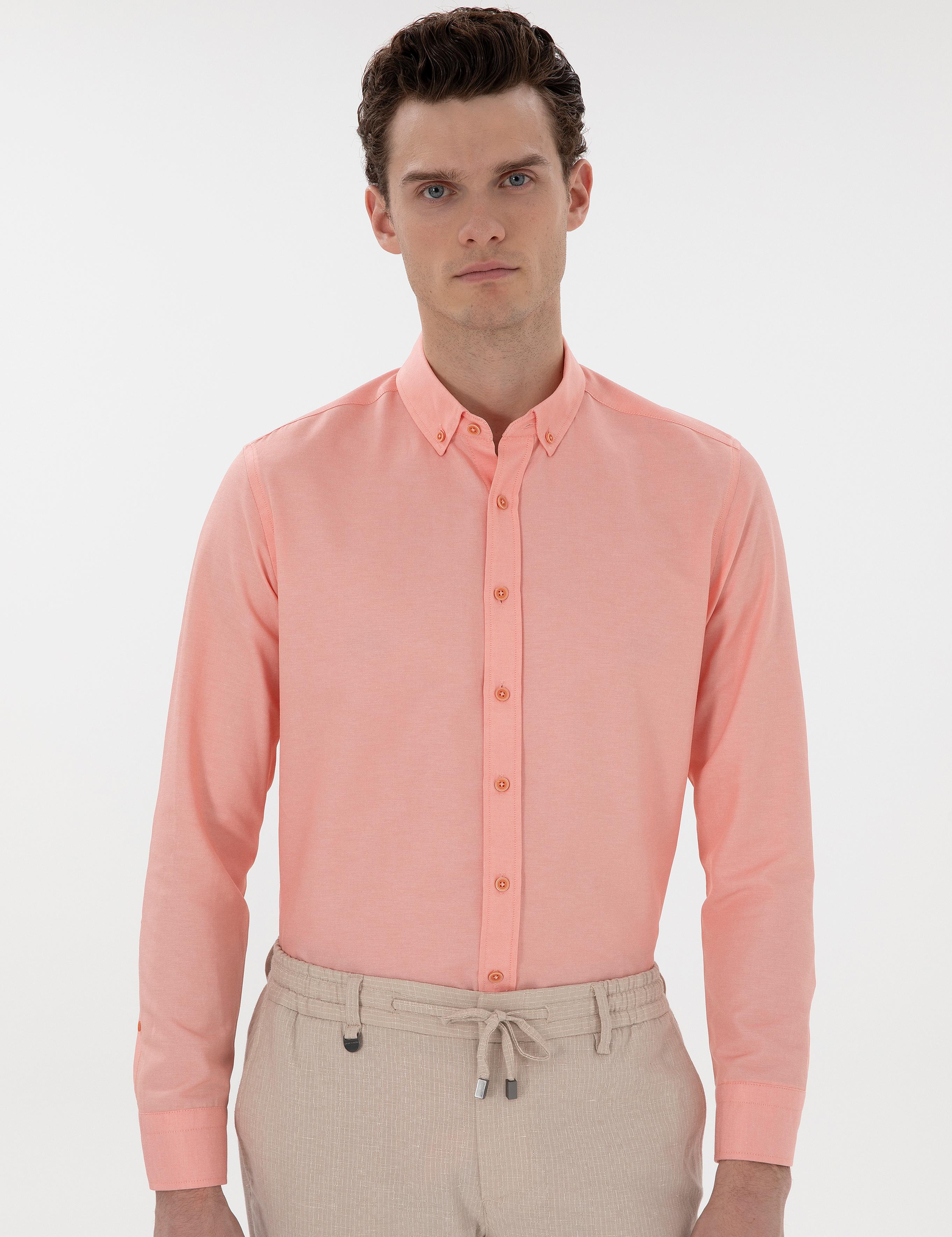 Nar Çiçeği Regular Fit Uzun Kollu Gömlek